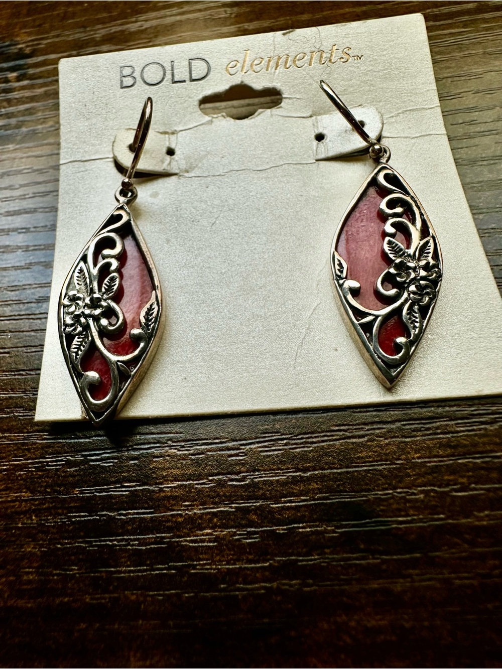 Sterling Silver Red Coral Earrings